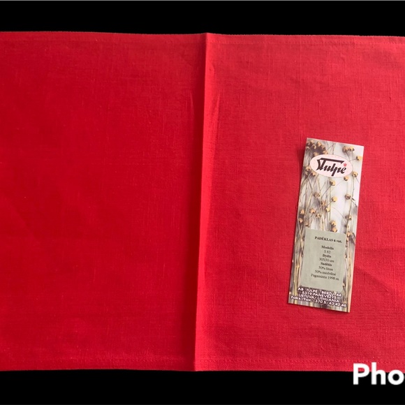 Vintage Lot of 6 Placemats Padeklas Tulpe Linen Lithuanian - Picture 2 of 4